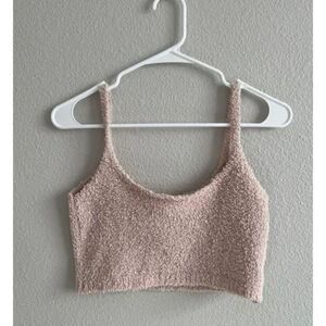 SKIMS cozy knit top pale pink rose blush 4X-5X